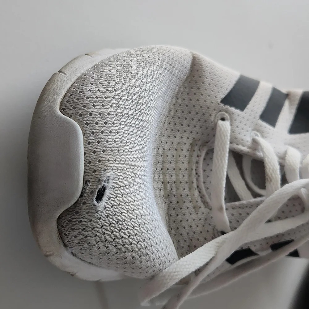 Size 10 Adidas black and white Running Casual Athleisure shoes